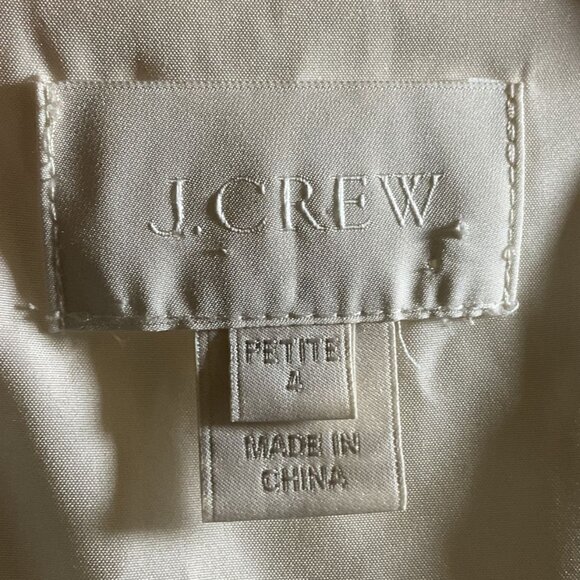 J. Crew Mirabelle Dress in Silk Chiffon, Champagne, size Petite 4, A0014 - Picture 11 of 14